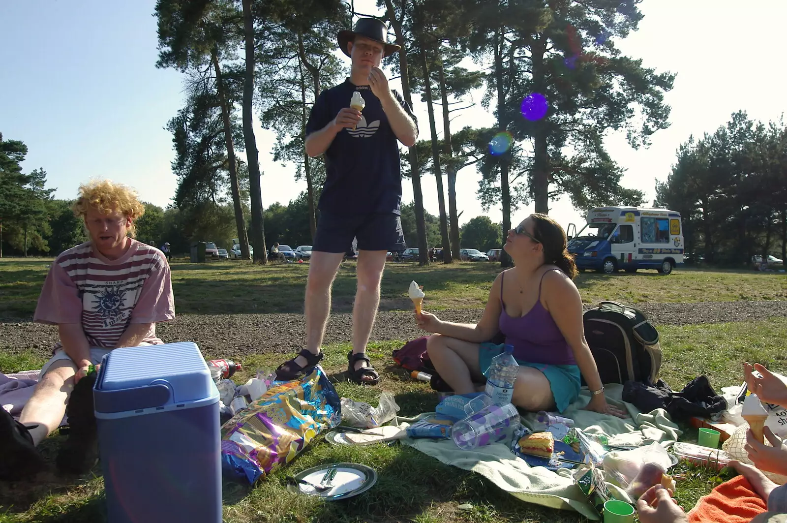 Mikey P's got ice creams, from Picnic at the Heath, Knettishall, Norfolk - 4th September 2005