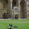 Someone flakes out on the lawn, Peterborough Cathedral, Cambridgeshire - 7th September 2005