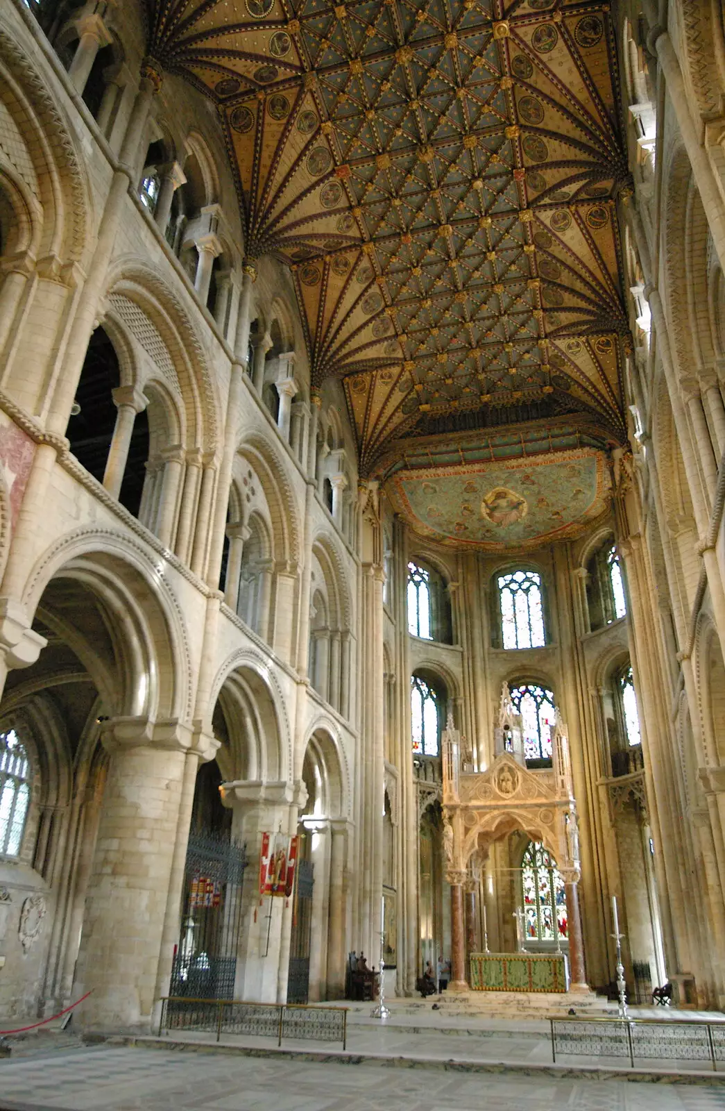 A view of the nave, from Peterborough Cathedral, Cambridgeshire - 7th September 2005