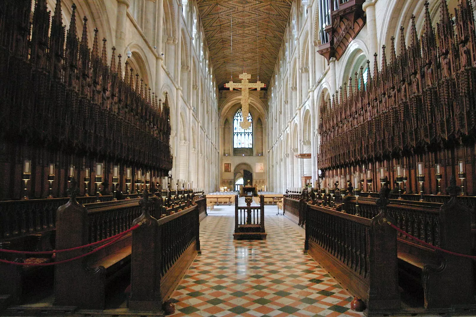 In the choir, from Peterborough Cathedral, Cambridgeshire - 7th September 2005