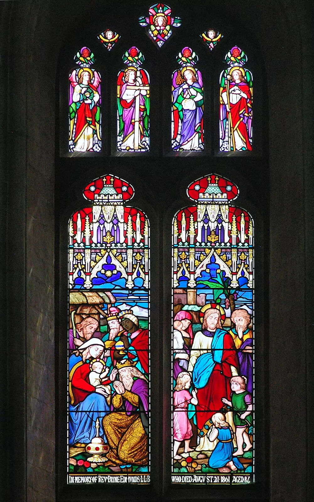 Stained-glass windows, from Peterborough Cathedral, Cambridgeshire - 7th September 2005