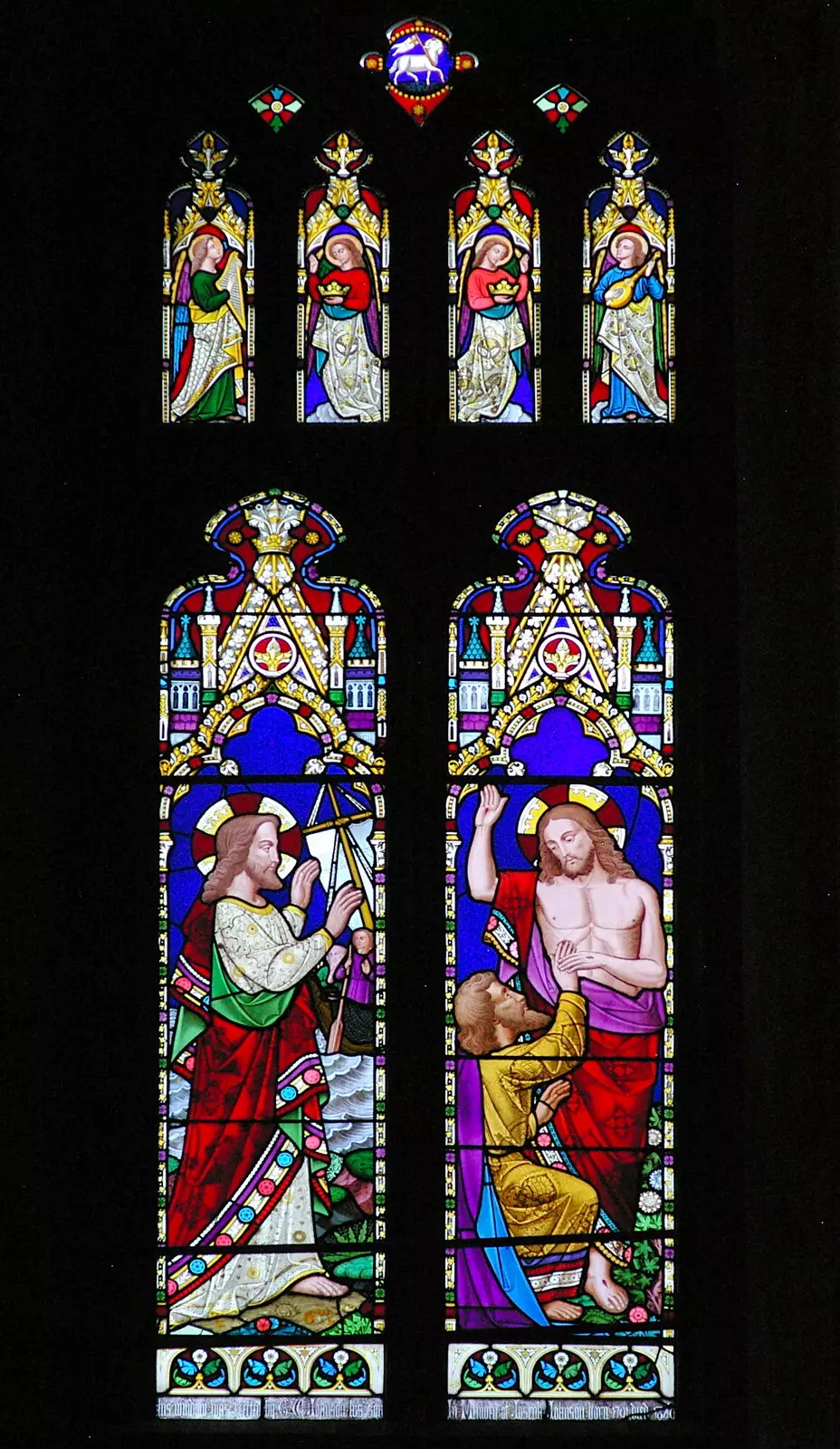 More stained glass, from Peterborough Cathedral, Cambridgeshire - 7th September 2005