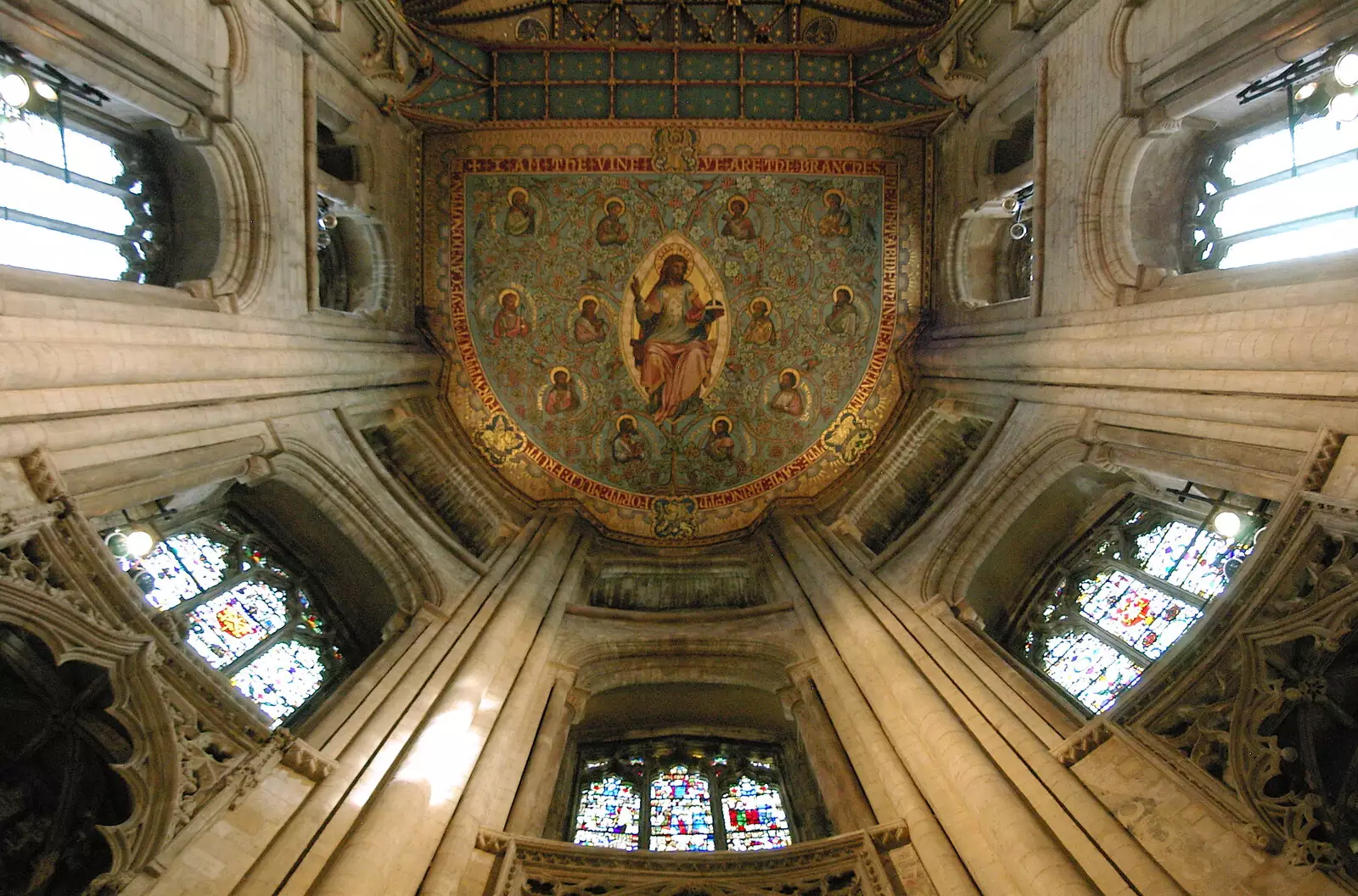 An amazing ceiling, from Peterborough Cathedral, Cambridgeshire - 7th September 2005