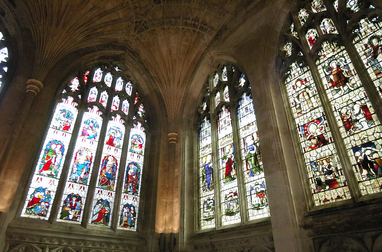 Stained glass in the trancept, from Peterborough Cathedral, Cambridgeshire - 7th September 2005