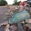 A wheel-less whellbarrow, Dead Transport Artefacts: Abandoned Petrol Station and Little Chef, Kentford, Suffolk - 8th September 2005