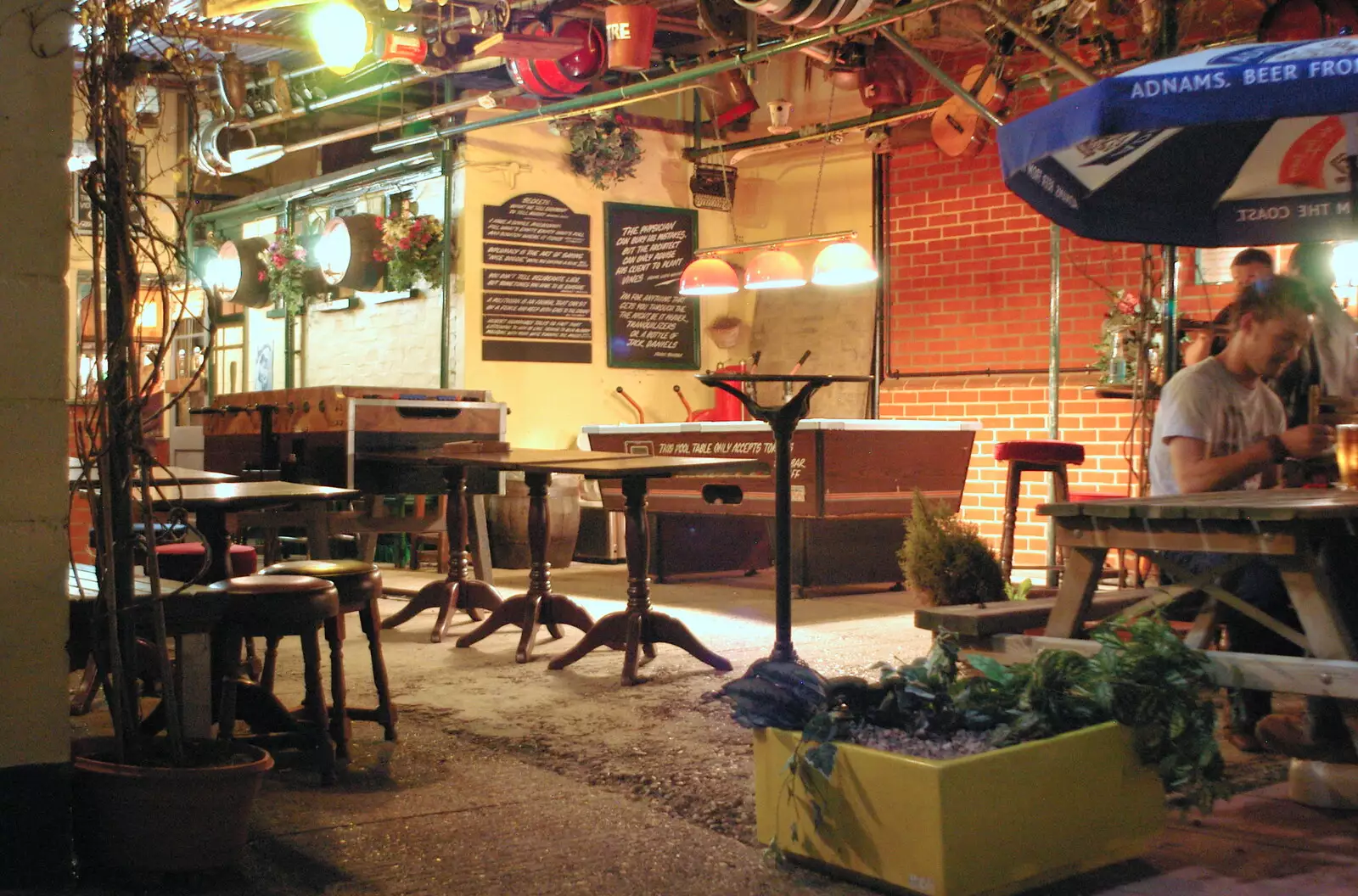 The beer garden of the Grinning Rat in Ipswich, from Cambridge Floods, Curry Night and an Ipswich Monsoon - 10th September 2005