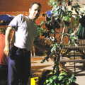 2005 Russell points out one of two plant-pots from the old SCC offices