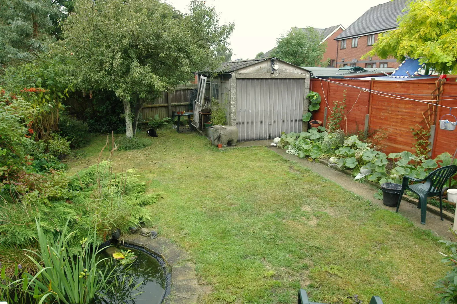 Andrew's garden, from Cambridge Floods, Curry Night and an Ipswich Monsoon - 10th September 2005