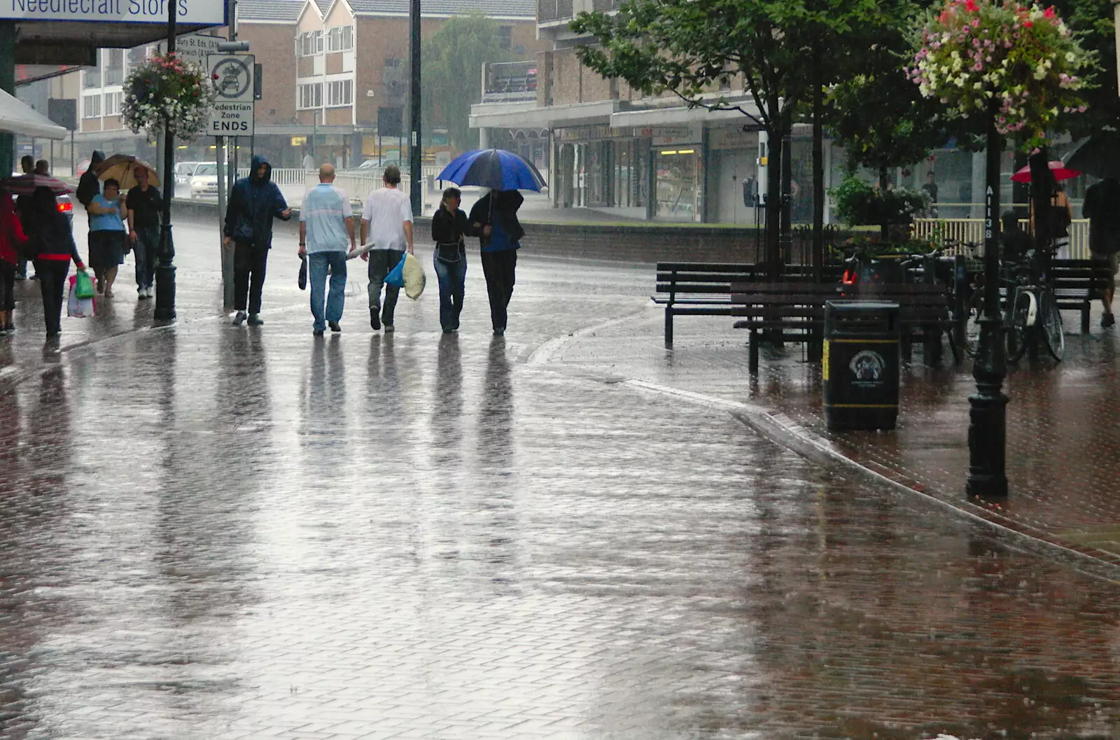 More rain on Westgate Street, from Cambridge Floods, Curry Night and an Ipswich Monsoon - 10th September 2005