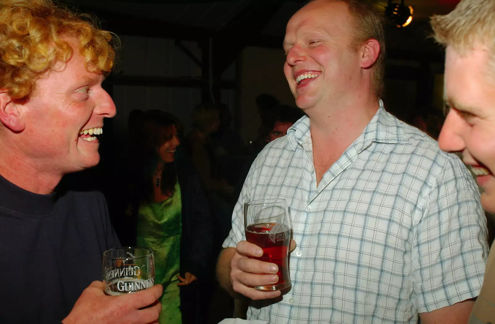 Wavy and Tim have a laff, from The Banham Barrel Beer Bash, Banham, Norfolk - 17th September 2005