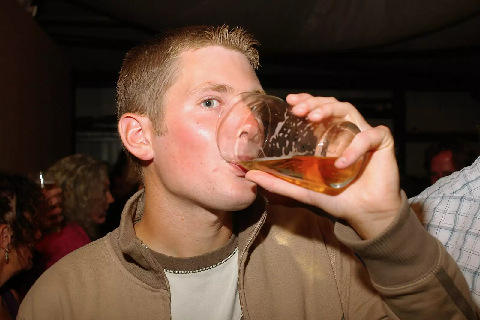 The Boy Phil slugs beer, from The Banham Barrel Beer Bash, Banham, Norfolk - 17th September 2005