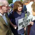 Denny's chatting away, Save Hartismere: a Hospital Closure Protest, Eye, Suffolk - 17th September 2005