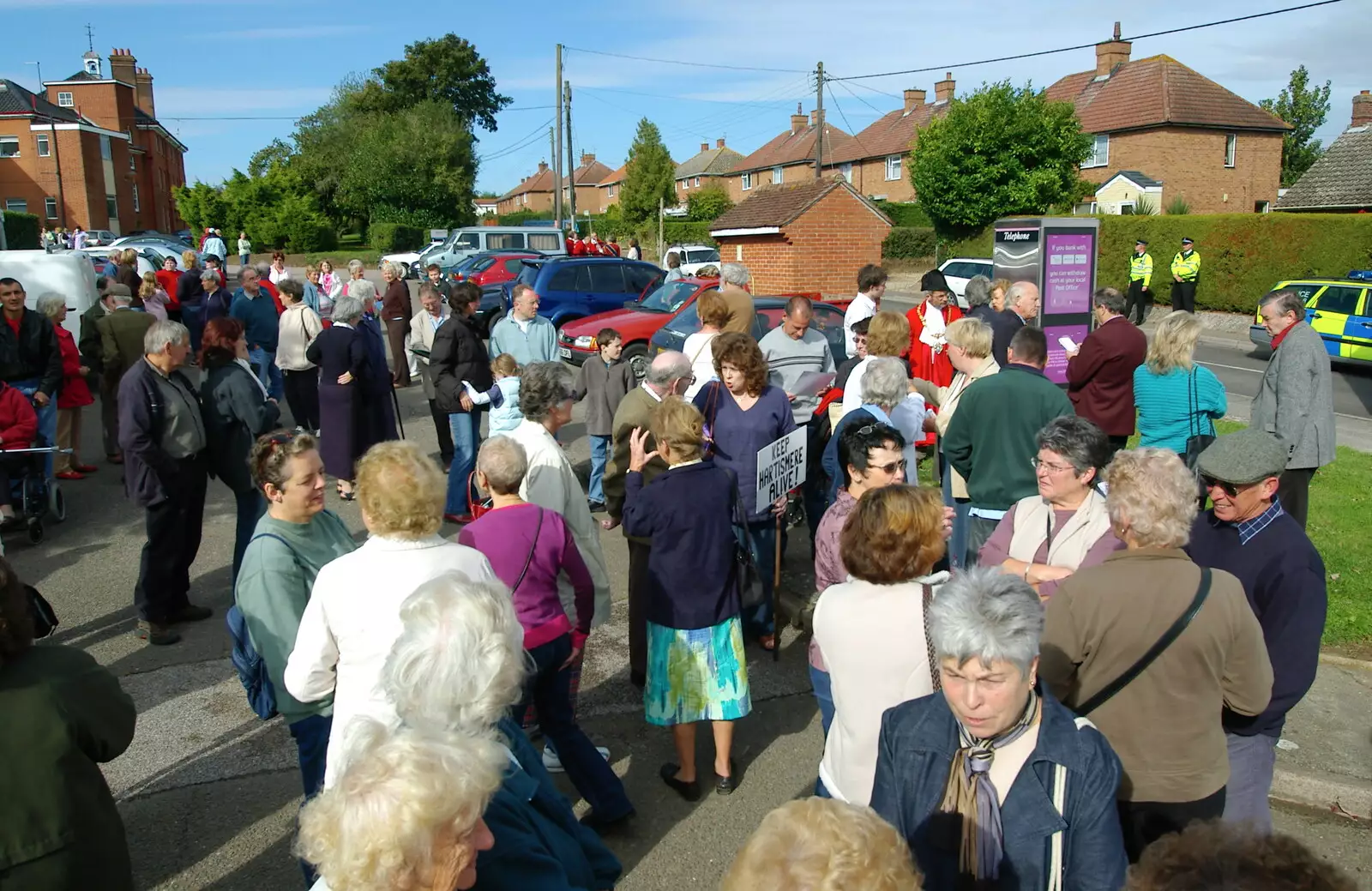 The crowds build up, from Save Hartismere: a Hospital Closure Protest, Eye, Suffolk - 17th September 2005