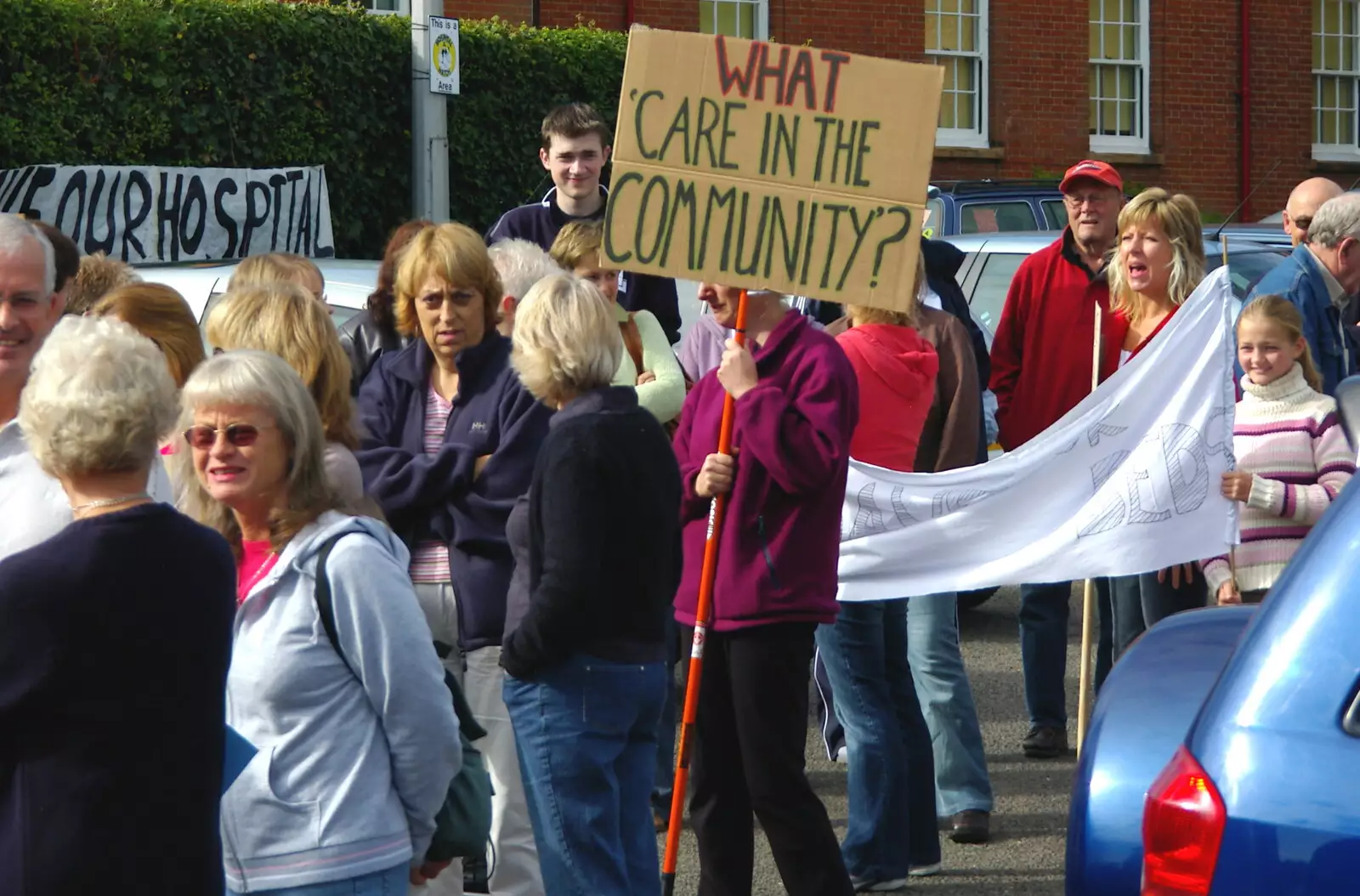 What care in the community?, from Save Hartismere: a Hospital Closure Protest, Eye, Suffolk - 17th September 2005