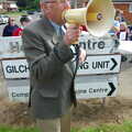 The organiser kicks things off with a loud-hailer, Save Hartismere: a Hospital Closure Protest, Eye, Suffolk - 17th September 2005