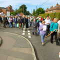 The crowd leaves the hospital, Save Hartismere: a Hospital Closure Protest, Eye, Suffolk - 17th September 2005