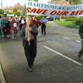 The march makes its way down Castleton Way, Save Hartismere: a Hospital Closure Protest, Eye, Suffolk - 17th September 2005