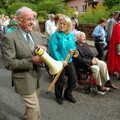 The organiser with a megaphone, Save Hartismere: a Hospital Closure Protest, Eye, Suffolk - 17th September 2005