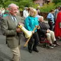 The organiser with a megaphone, Save Hartismere: a Hospital Closure Protest, Eye, Suffolk - 17th September 2005