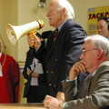 Michael Lord communicates via loud-hailer, Save Hartismere: a Hospital Closure Protest, Eye, Suffolk - 17th September 2005