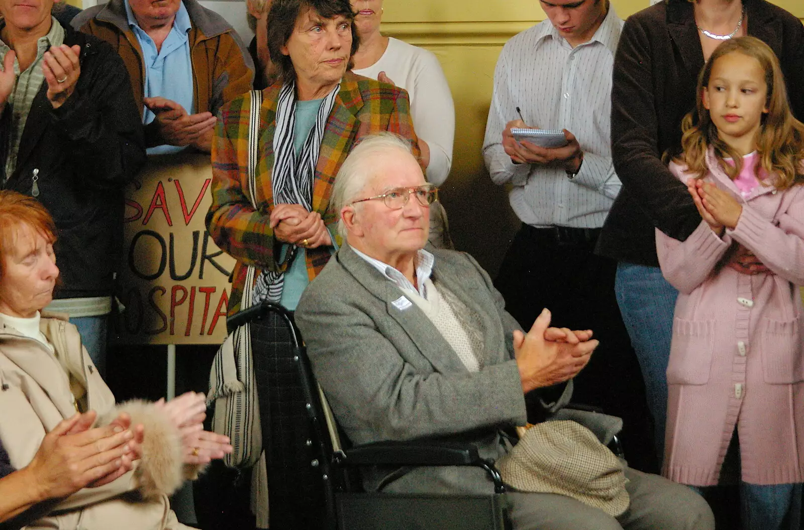 More applause from Cyril Hammond, from Save Hartismere: a Hospital Closure Protest, Eye, Suffolk - 17th September 2005