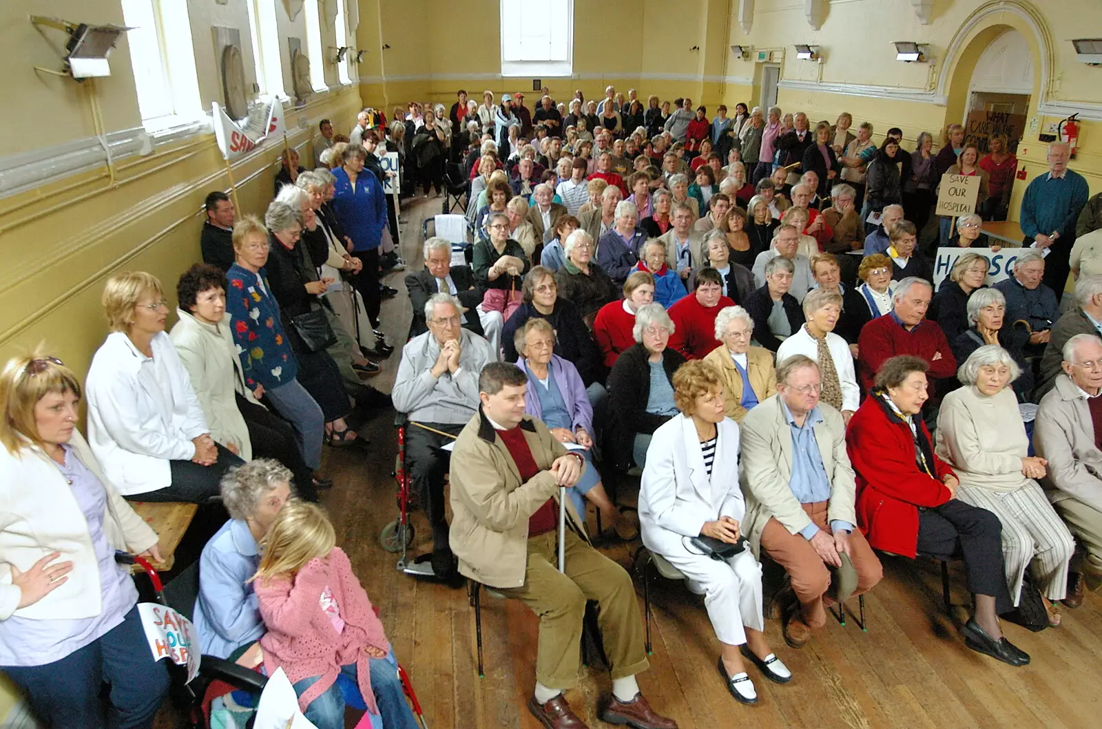 The town hall crowd, from Save Hartismere: a Hospital Closure Protest, Eye, Suffolk - 17th September 2005