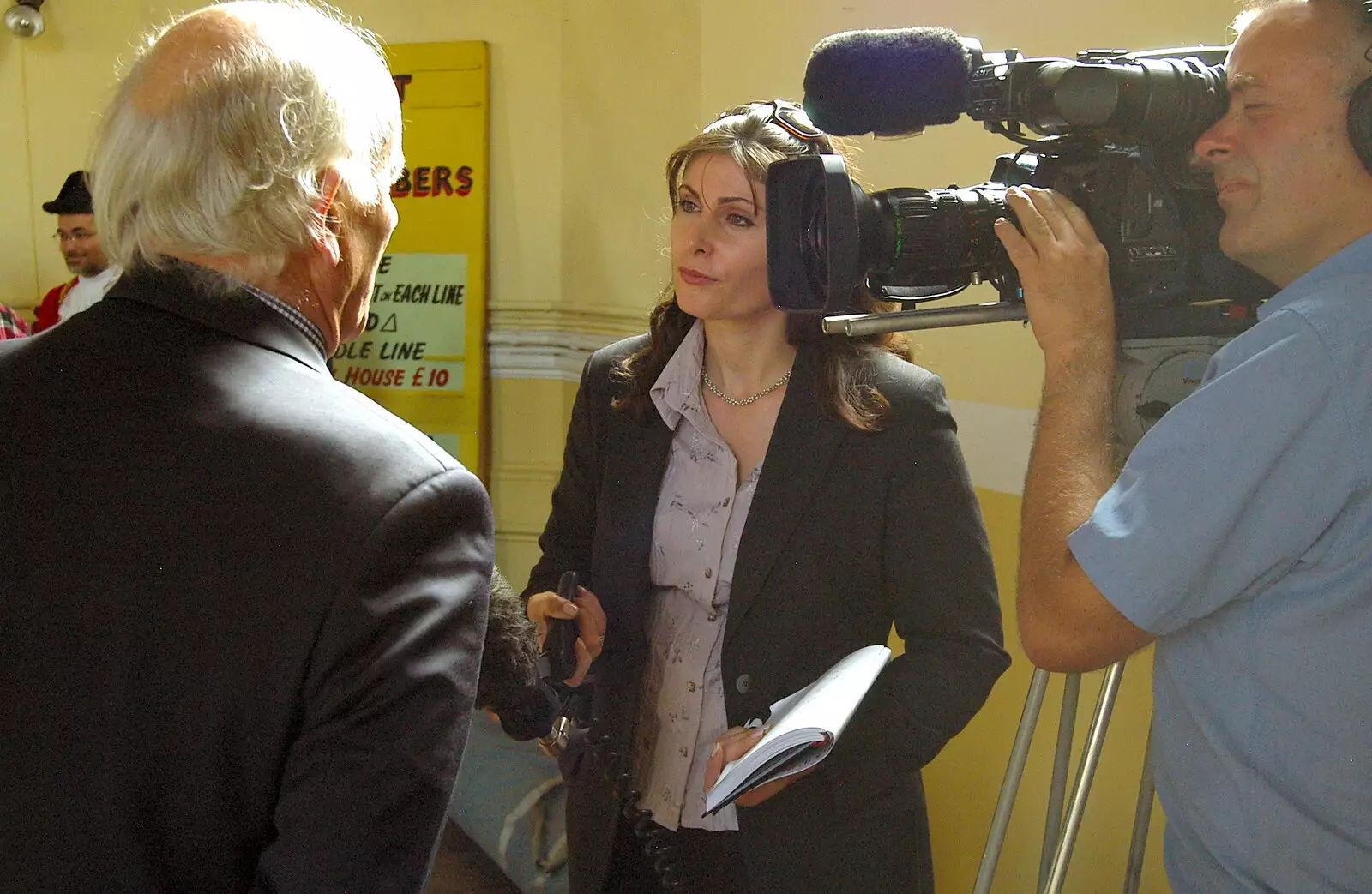 A TV interview occurs, from Save Hartismere: a Hospital Closure Protest, Eye, Suffolk - 17th September 2005