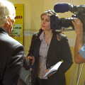 A TV interview occurs, Save Hartismere: a Hospital Closure Protest, Eye, Suffolk - 17th September 2005