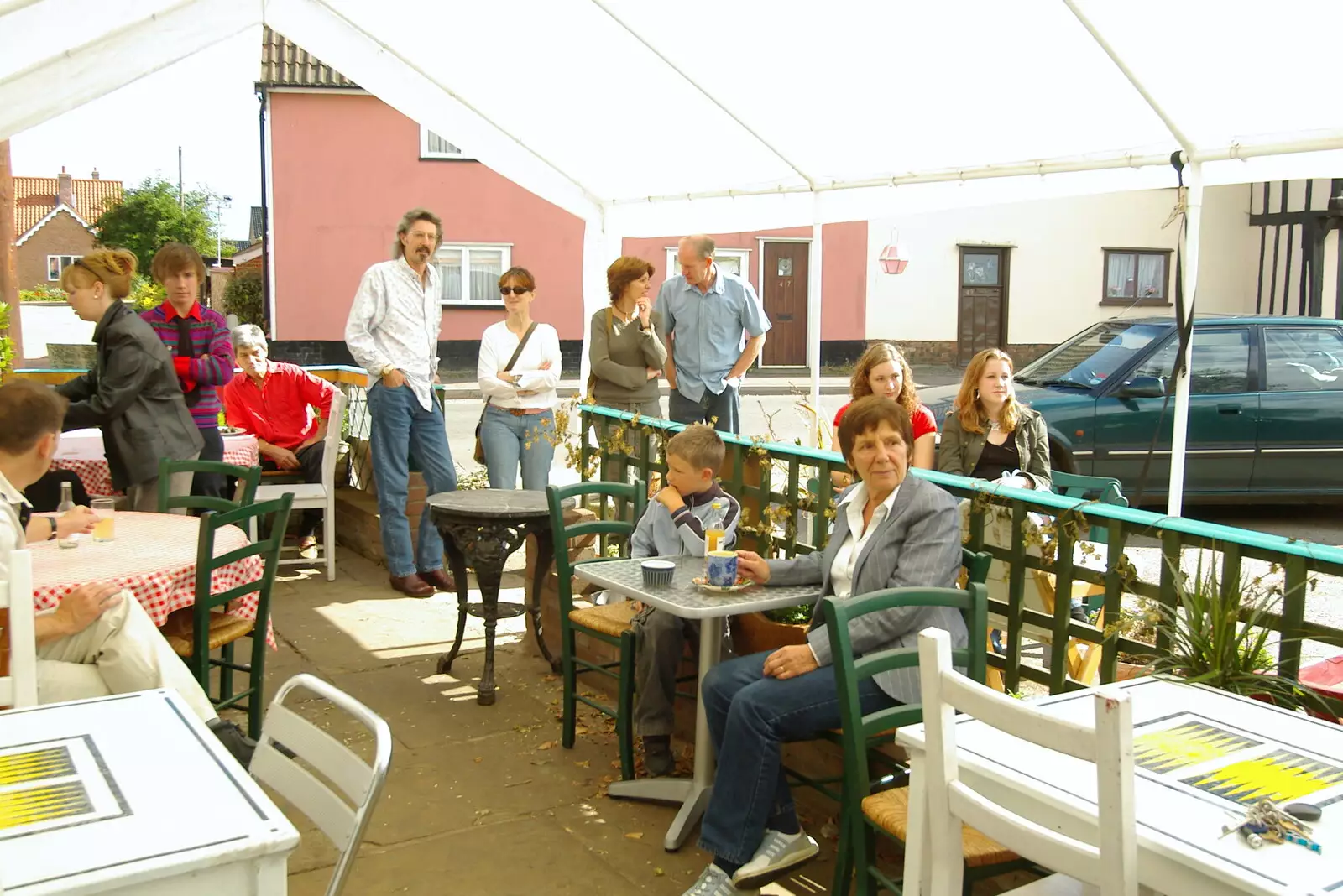 The crowd under the marquee, from Sam and Daisy at the Angel Café, Diss, Norfolk - 17th September 2005