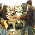 Daisy and Sam, from behind, Sam and Daisy at the Angel Café, Diss, Norfolk - 17th September 2005