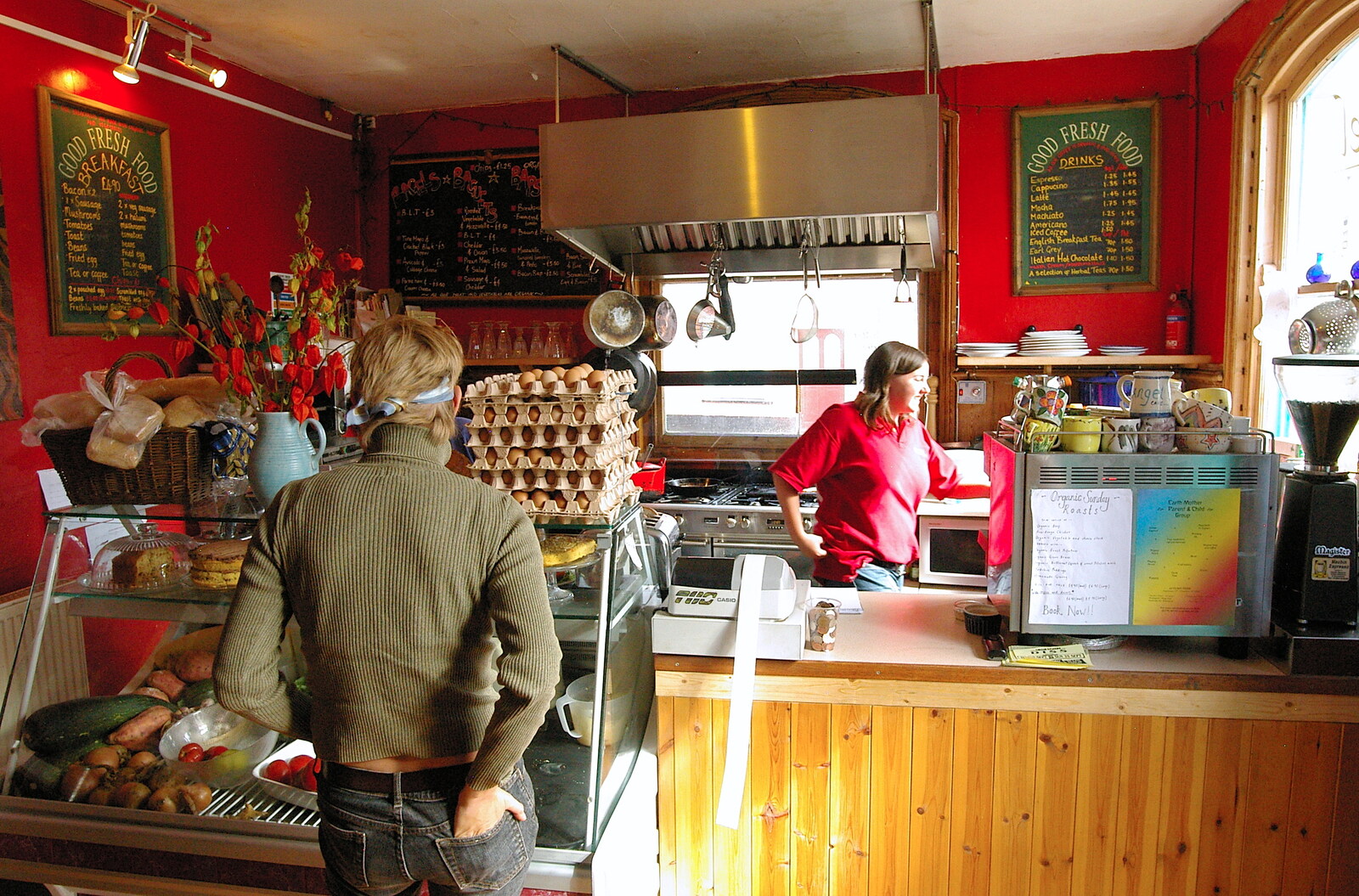 Inside the Angel Café from Sam and Daisy at the Angel Café, Diss, Norfolk - 17th September 2005