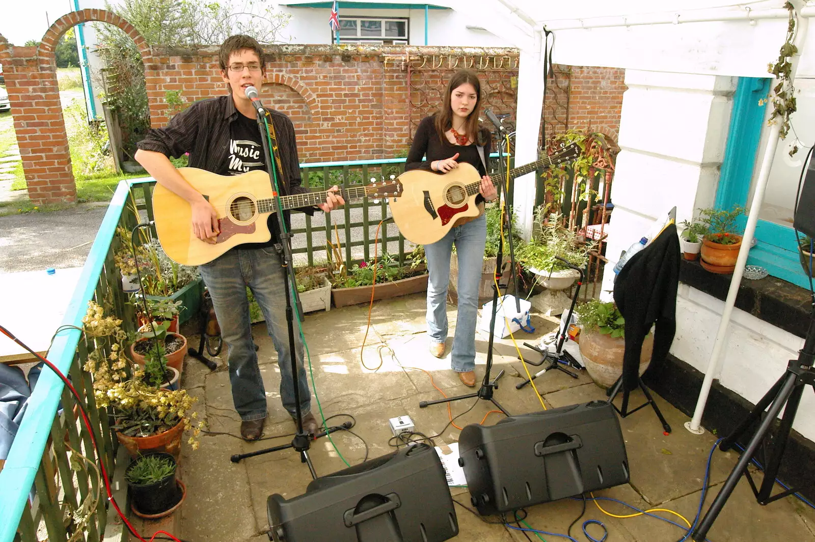 Brother and sister, from Sam and Daisy at the Angel Café, Diss, Norfolk - 17th September 2005