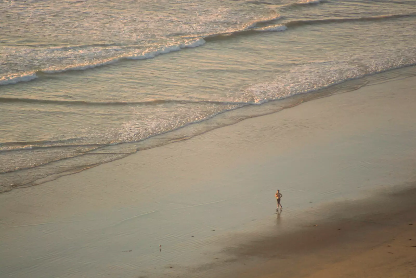 A lone jogger on the beach, from San Diego Four, California, US - 22nd September 2005