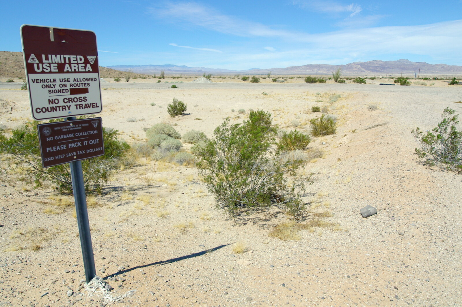 Restrictions in the desert from California Desert: El Centro, Imperial Valley, California, US - 24th September 2005