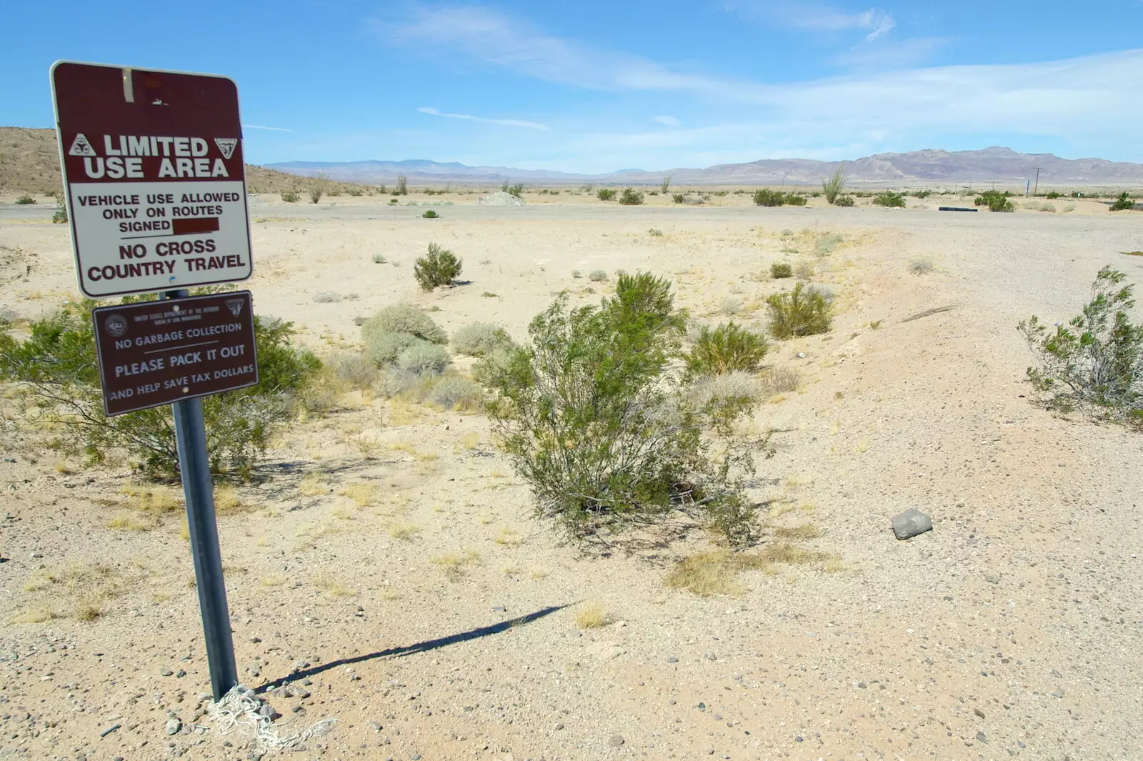 Restrictions in the desert, from California Desert: El Centro, Imperial Valley, California, US - 24th September 2005