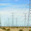 Electricity pylons, Route 98, California Desert: El Centro, Imperial Valley, California, US - 24th September 2005
