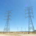 The pylons stride off into the desert, California Desert: El Centro, Imperial Valley, California, US - 24th September 2005