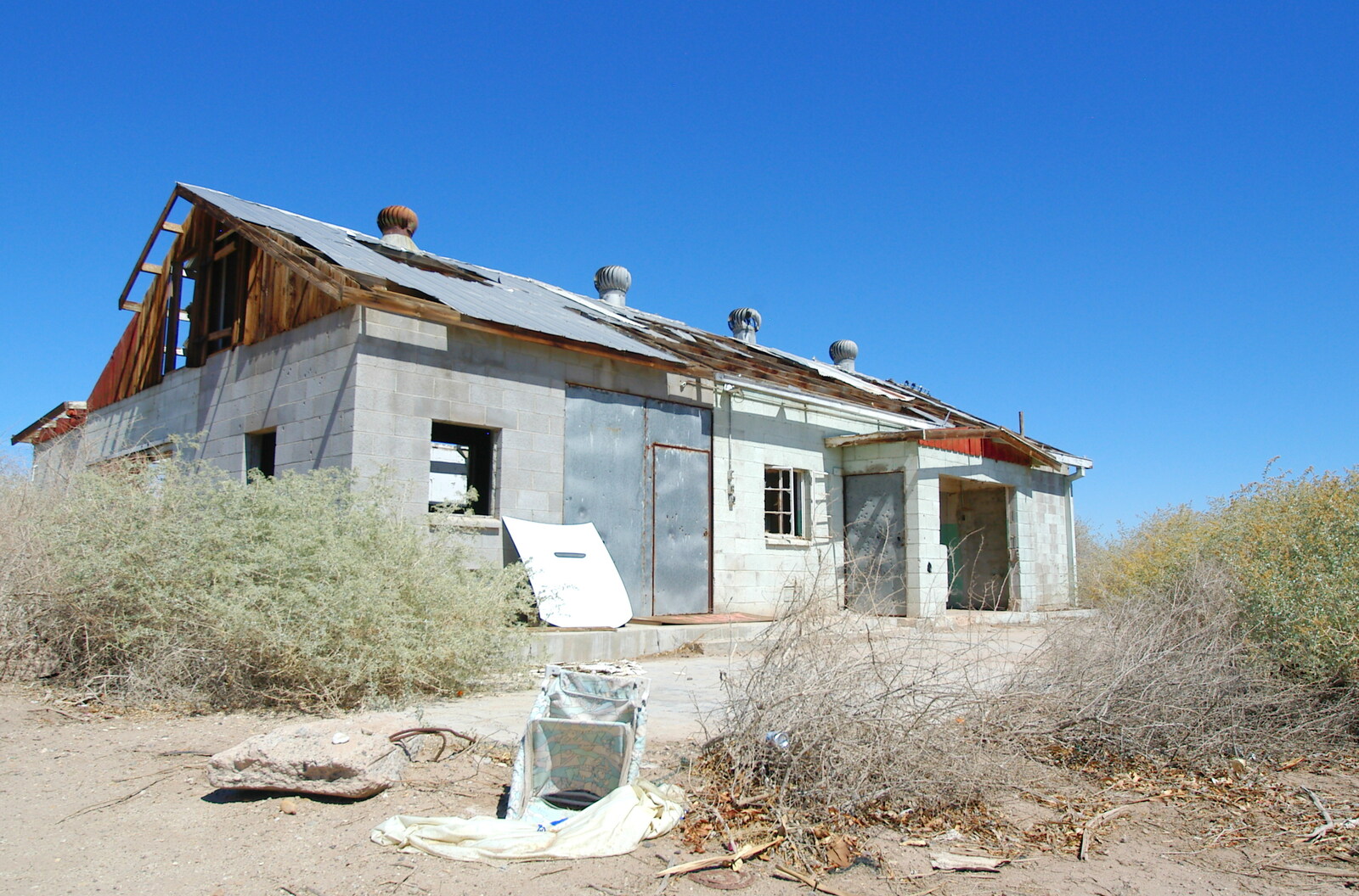 The abandoned dairy from California Desert: El Centro, Imperial Valley, California, US - 24th September 2005