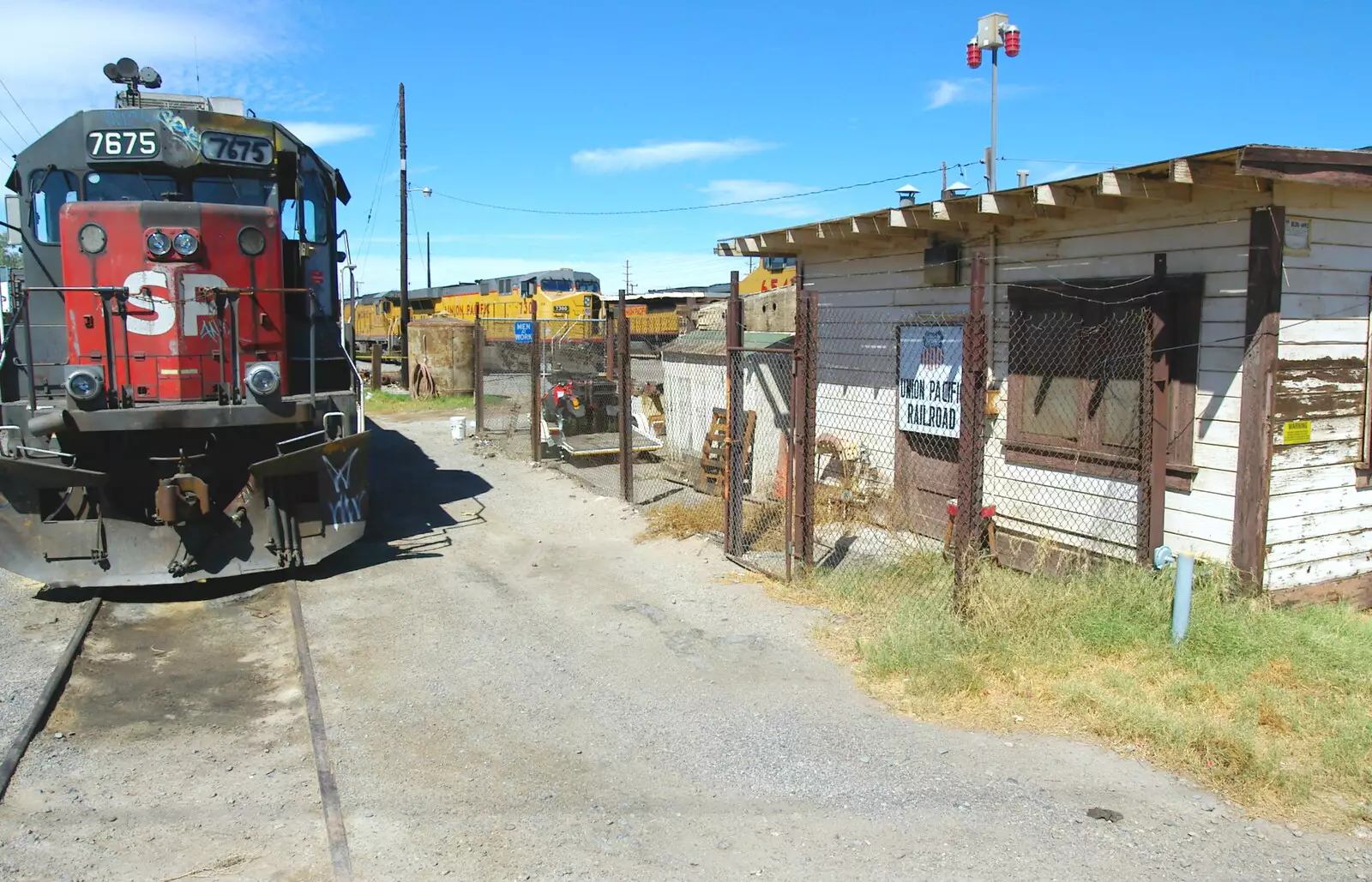 Train and hut at El Centro, from California Desert: El Centro, Imperial Valley, California, US - 24th September 2005