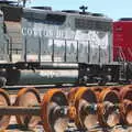 Rusty wheels and the loco 'Cotton Belt', California Desert: El Centro, Imperial Valley, California, US - 24th September 2005