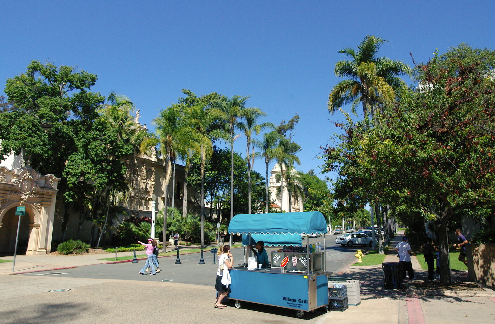 Scenes and People of Balboa Park, San Diego, California - 25th September 2005: A mobile food trailer