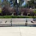 Book-ends on a very long bench, Scenes and People of Balboa Park, San Diego, California - 25th September 2005