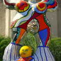 A Picasso-ey Mirror-mosaic statue, Scenes and People of Balboa Park, San Diego, California - 25th September 2005