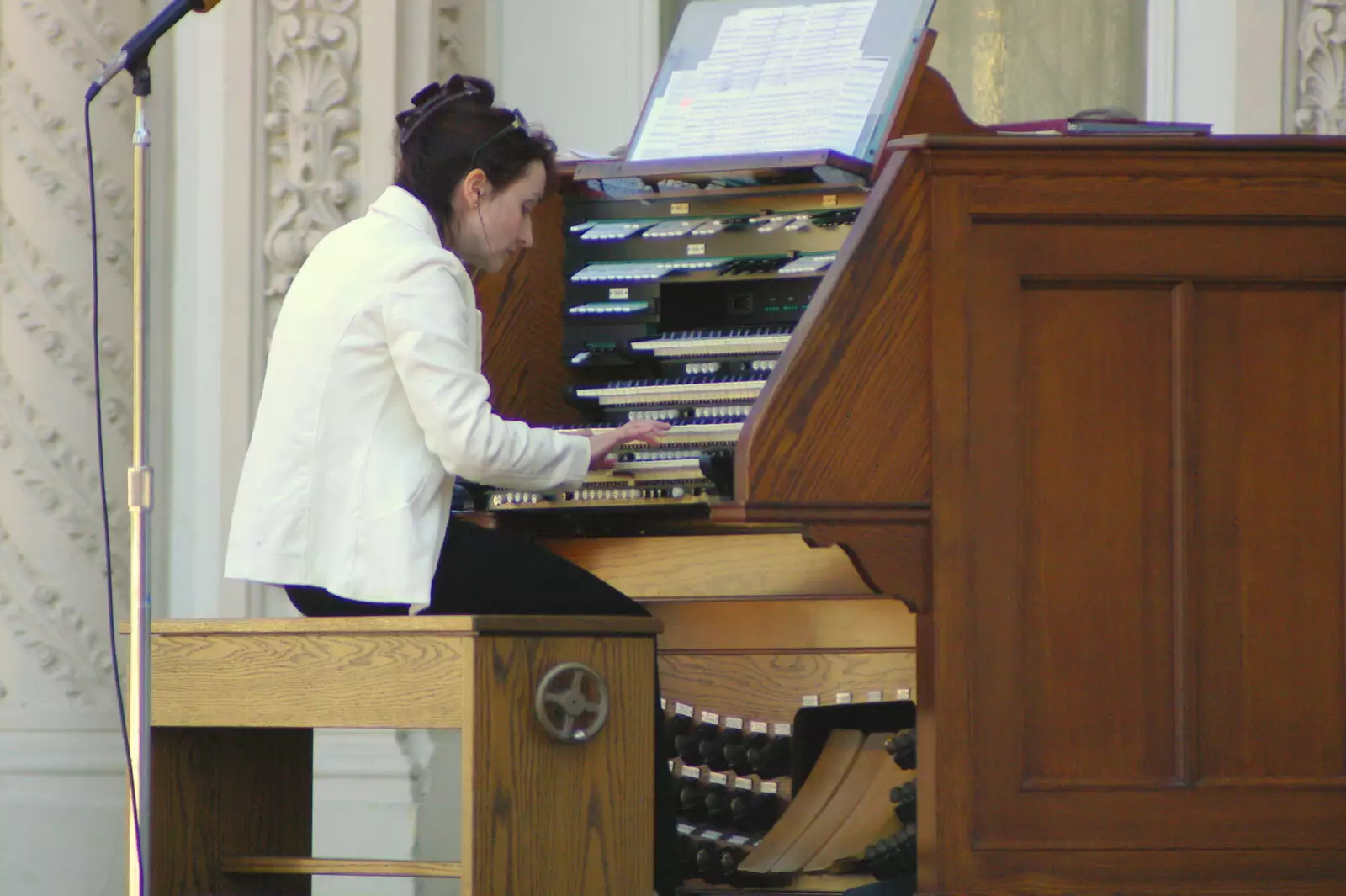 A woman from Bournemouth plays the Spreckels Organ, from Scenes and People of Balboa Park, San Diego, California - 25th September 2005