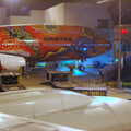 Scenes and People of Balboa Park, San Diego, California - 25th September 2005, A colourful Qantas 747 at LAX