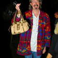 Rob models a handbag, Jo and Steph's Party, Burston, Norfolk - 30th September 2005