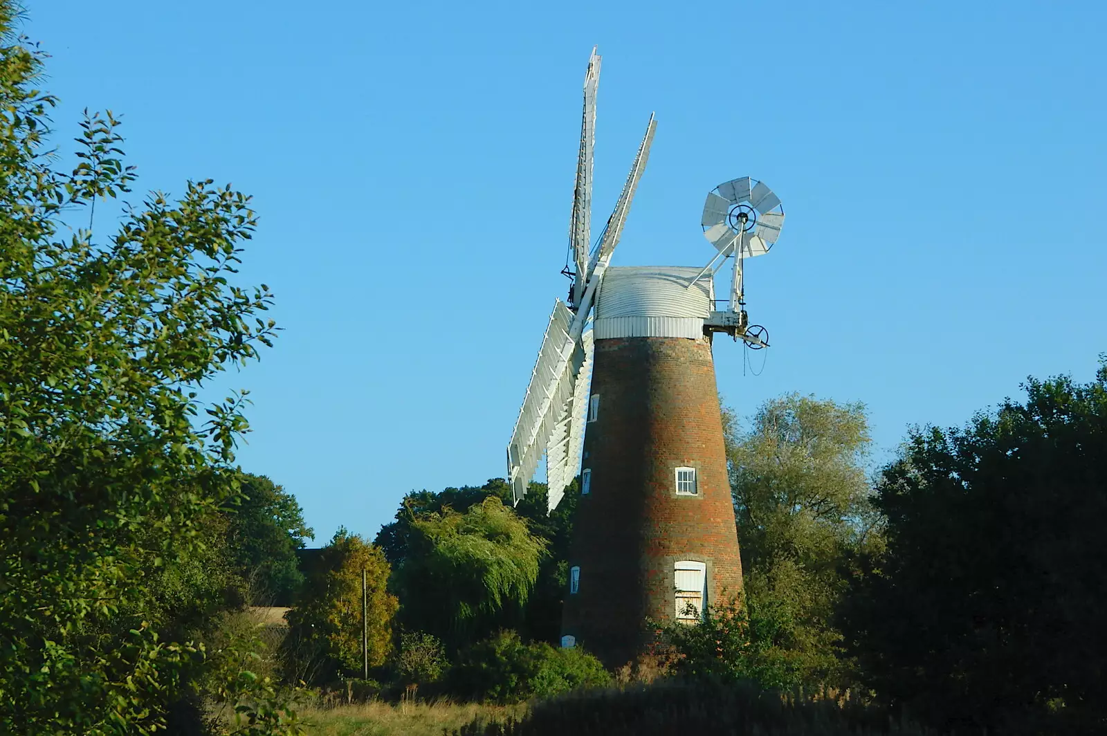 Billingford Windmill from the side, from Jo and Steph's Party, Burston, Norfolk - 30th September 2005