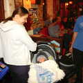 Claire heads off with the baby, The BSCC Presentation and a Murder Mystery, Brome and Gislingham, Suffolk- 6th October 2005