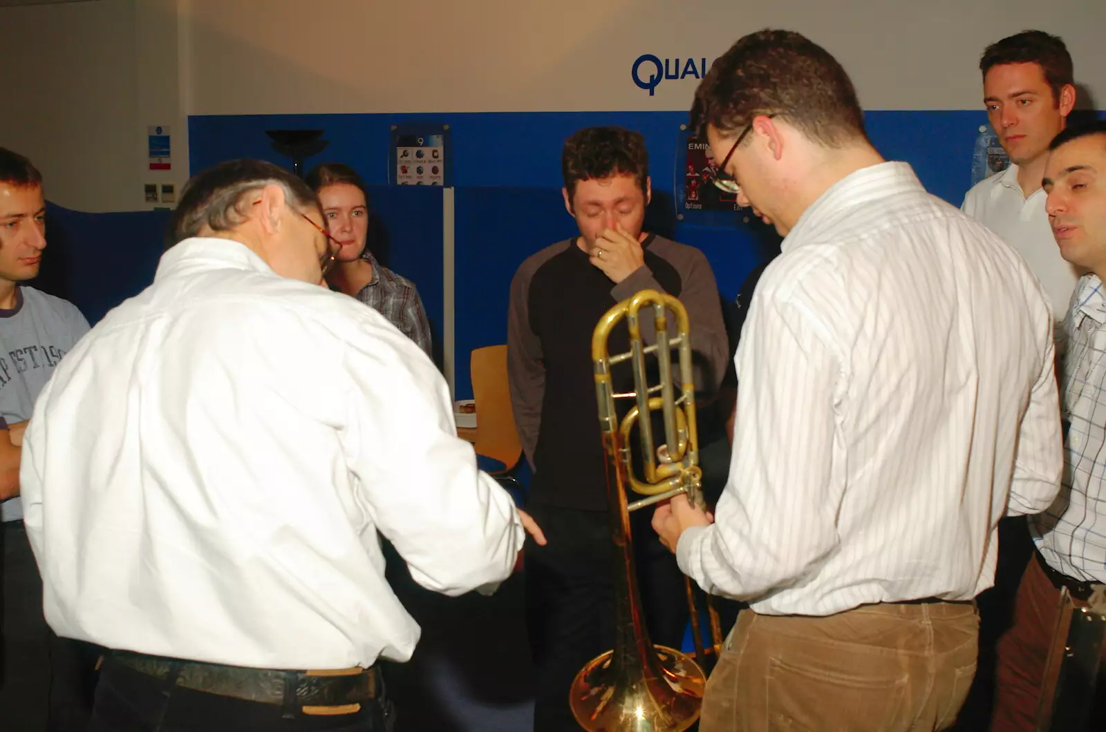 Dave carries his trombone around, from Dave Read Leaves The Lab, Diss Publishing, The BBs and Murder, Diss and Cambridge - 7th October 2005