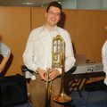 Dave with trombone, Dave Read Leaves the Lab, Diss Publishing, The BBs and Murder, Diss and Cambridge - 7th October 2005
